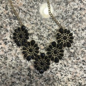Black statement necklace